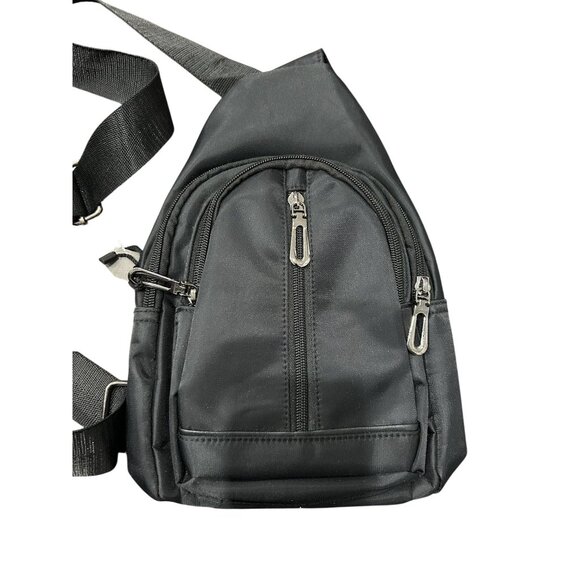 Westend NWT Black Crossbody Sling Backpack Adjustable Strap Zippered Compartment - Picture 3 of 12